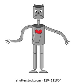 Robot cat with heart