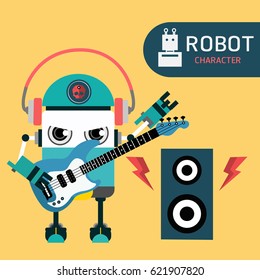 Robot character cartoon design illustration vector collection