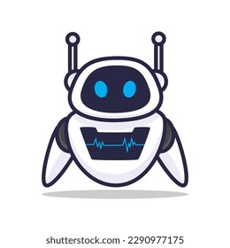 Robot Character cute vector design futuristic template editable