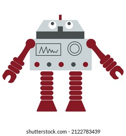 Robot-Zeichen-flaches Symbol. Vektorrobotergrafik. Robot-Web-Grafiken