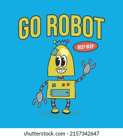 Robot Character, Go Robot, Beep Beep, Free Vector