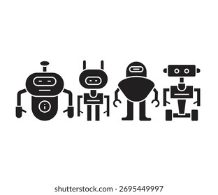 ilustração de vetor de ícone de personagem de robô