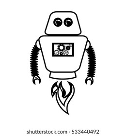robot character isolated icon