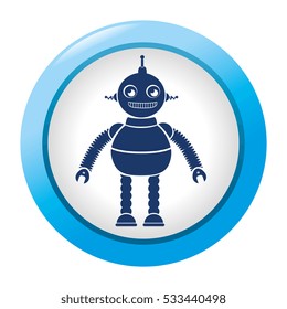 robot character isolated icon