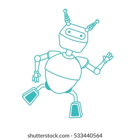robot character isolated icon