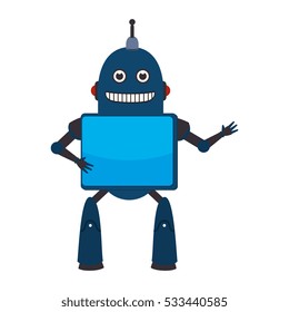 robot character isolated icon