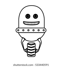 robot character isolated icon