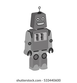robot character isolated icon
