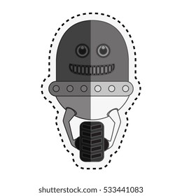 robot character isolated icon