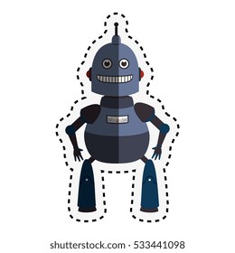 robot character isolated icon