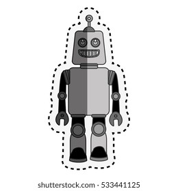 robot character isolated icon