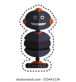 robot character isolated icon