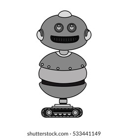 robot character isolated icon