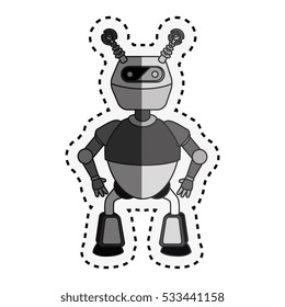 robot character isolated icon