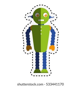 robot character isolated icon