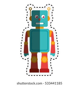 robot character isolated icon