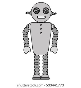 robot character isolated icon