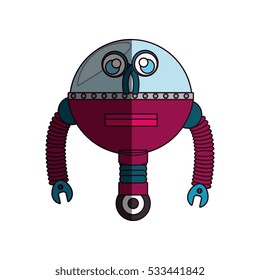 robot character isolated icon