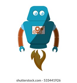 robot character isolated icon