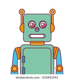 robot character isolated icon