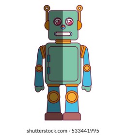 robot character isolated icon