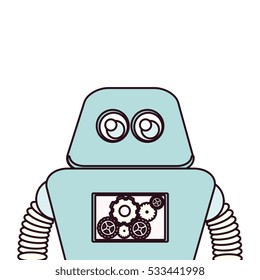 robot character isolated icon
