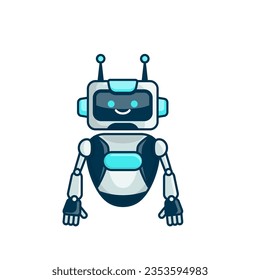 Robot character pose vector illustration design. Cute Cartoon Robot Illustration Design