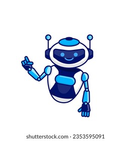 Robot character pose vector illustration. Robot mascot character