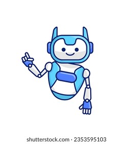 Robot character pose vector illustration. Robot mascot character