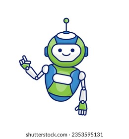 Robot character pose vector illustration. Robot mascot character
