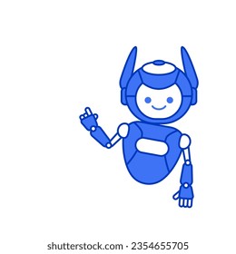 Robot character pose vector illustration. Robot mascot character