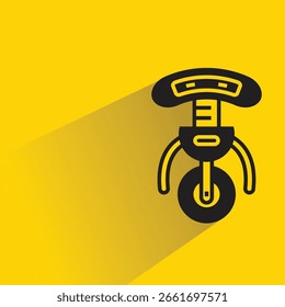 personagem robô com sombra sobre fundo amarelo