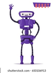 Robot character. Technology, future. Cartoon vector illustration