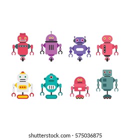 Robot Character Vector Illustration.