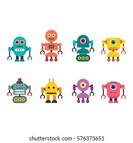 Robot Character Vector Illustration.