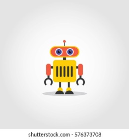 Robot Character Vector Illustration.