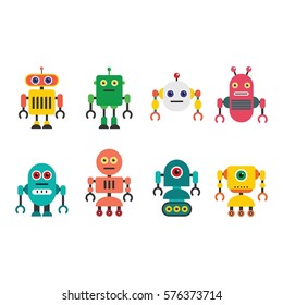 Robot Character Vector Illustration.