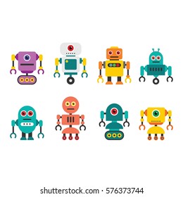 Robot Character Vector Illustration.