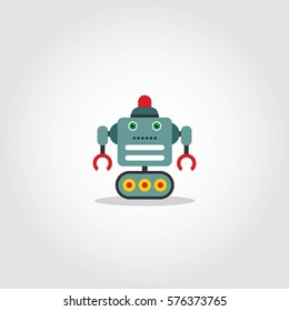 Robot Character Vector Illustration.