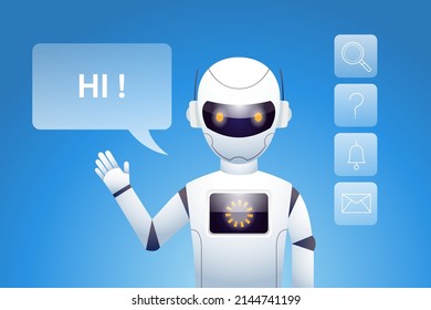 Robot or Chat Bot Character, artificial intelligence and Machine Learning