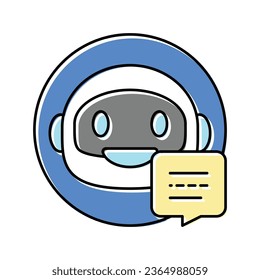 robot chat bot color icon vector. robot chat bot sign. isolated symbol illustration