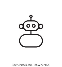 Robô bate-papo ícone do bot vetor eps traçado editável 