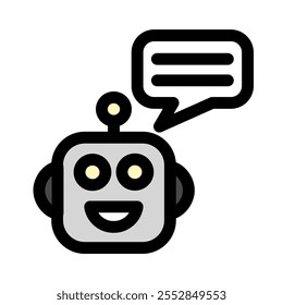 Símbolo de chat de robot - icono de inteligencia artificial.