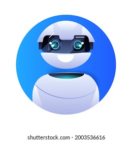 robot chatbot assistant modern robotic character artificial intelligence concept portrait