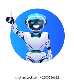 robot chatbot assistant modern robotic character artificial intelligence concept portrait