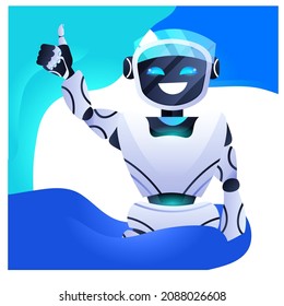 robot chatbot asistente moderno personaje robótico concepto de inteligencia artificial