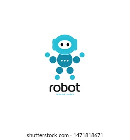 Robot chatbot head icon sign in the speech bubble flat style design vector illustration isolated on white background. Cute AI bot helper mascot character concept symbol business assistant.