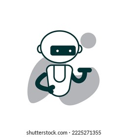 Robot chatbot icon sign flat style design vector illustration set isolated on white background.AI related icon for graphic and web design.Internet concept symbol for website button or mobile app. 