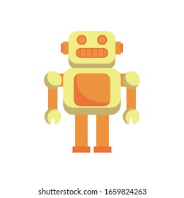 robot child toy flat style icon vector illustration design