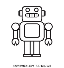 diseño de ilustración vectorial de icono de juguete plano robot